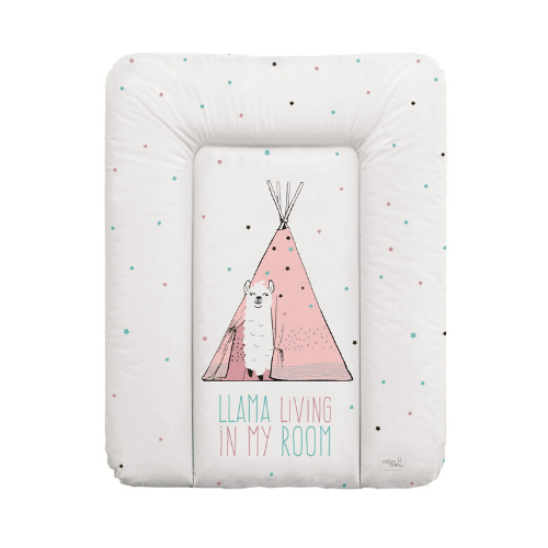 Матрас пеленальный Cebababy Lolly Polly W-143-120-607 Lama 50x70 см Белый/Розовый