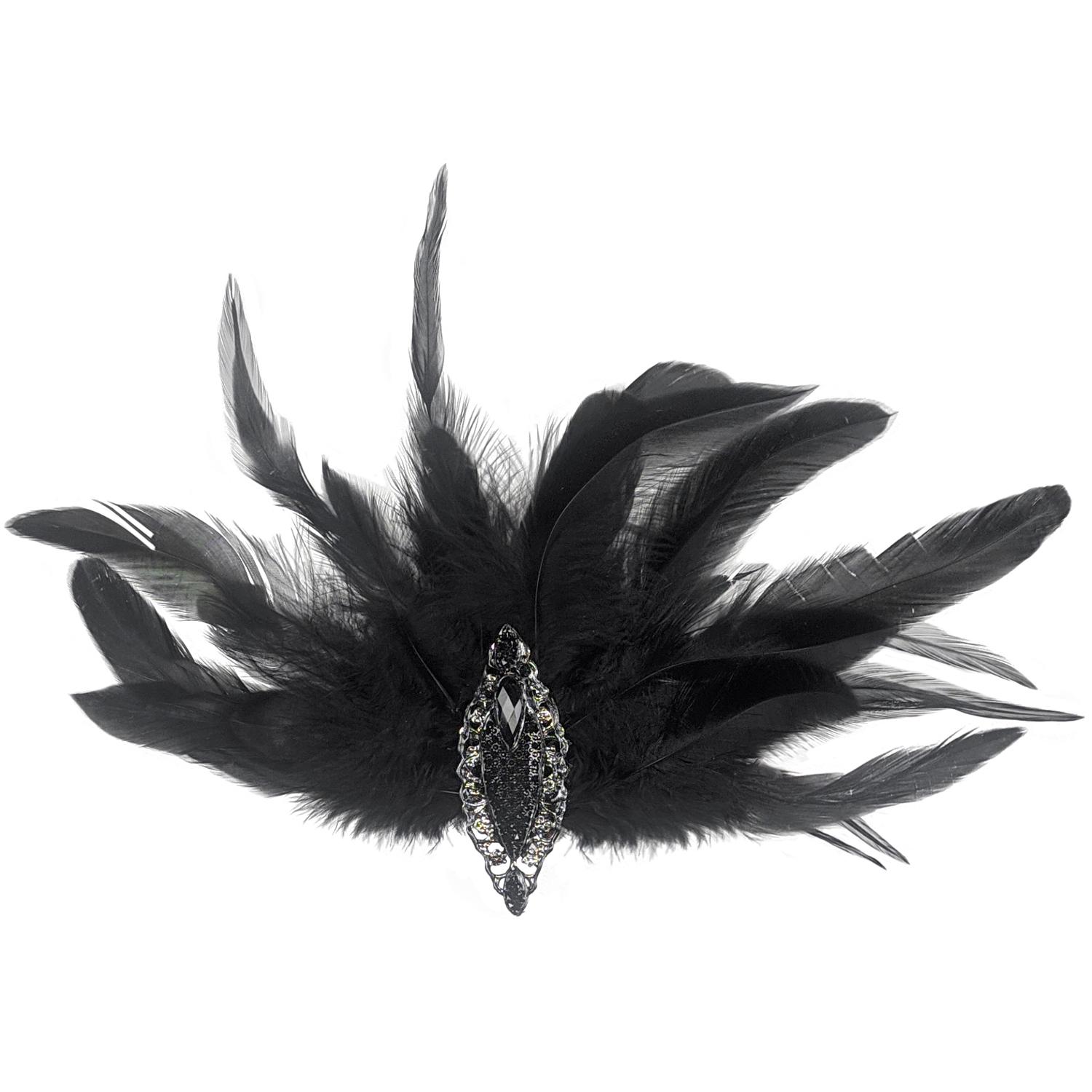 Брошь Seta Décor черная птица 23-641BLK-SL)