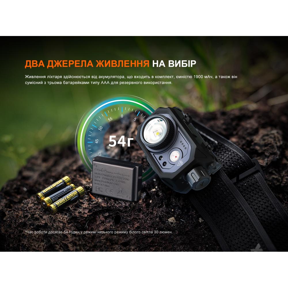 Фонарик налобный Fenix HL45R LED с бесконтактным датчиком Черный - фото 12 Фонарик налобный Fenix HL45R LED с бесконтактным датчиком Черный - фото 12