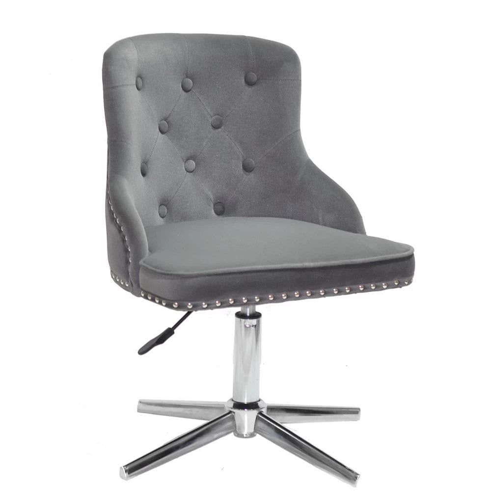 Стул SALERNO CROSS CHROME X бархат Серый (123709)