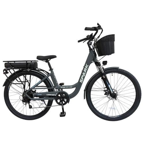 Велосипед с электромотором Spark E-CITY COMFORT 18" 48V 500W 12,8 Ah Темно-серый (000218747)
