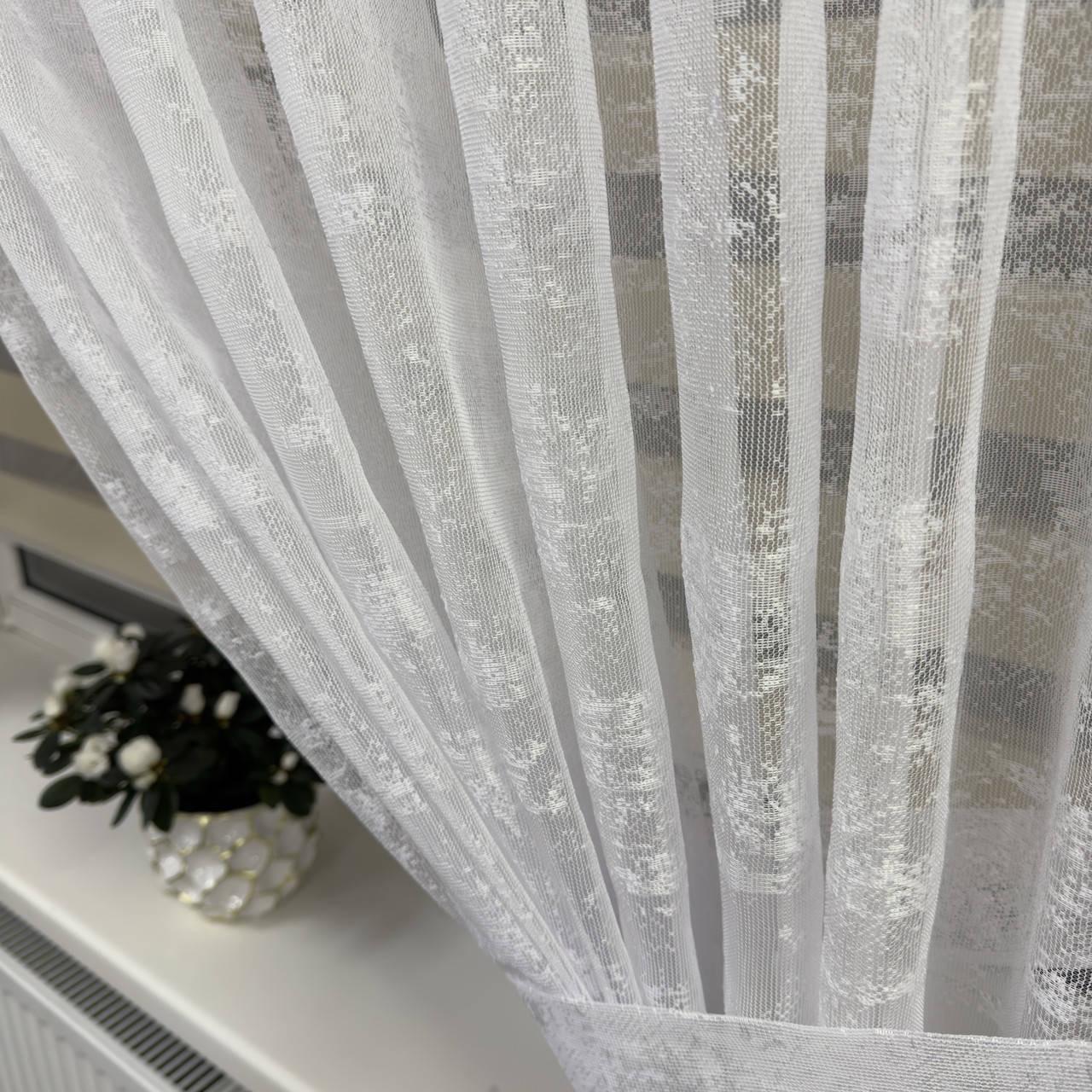 Шторки на кухню 400х170 см Белый (1001к) - фото 3 Шторки на кухню 400х170 см Белый (1001к) - фото 3