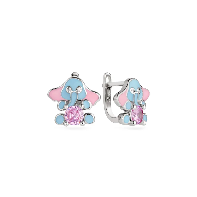 Серьги серебряные Pinki Elephant 925° (СК2Ф/273)