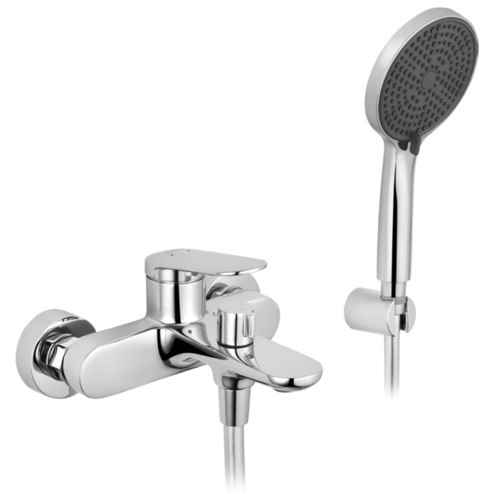 Смеситель для ванны Kroner Element однорычажный с ручной лейкой Хром (211315-0101)