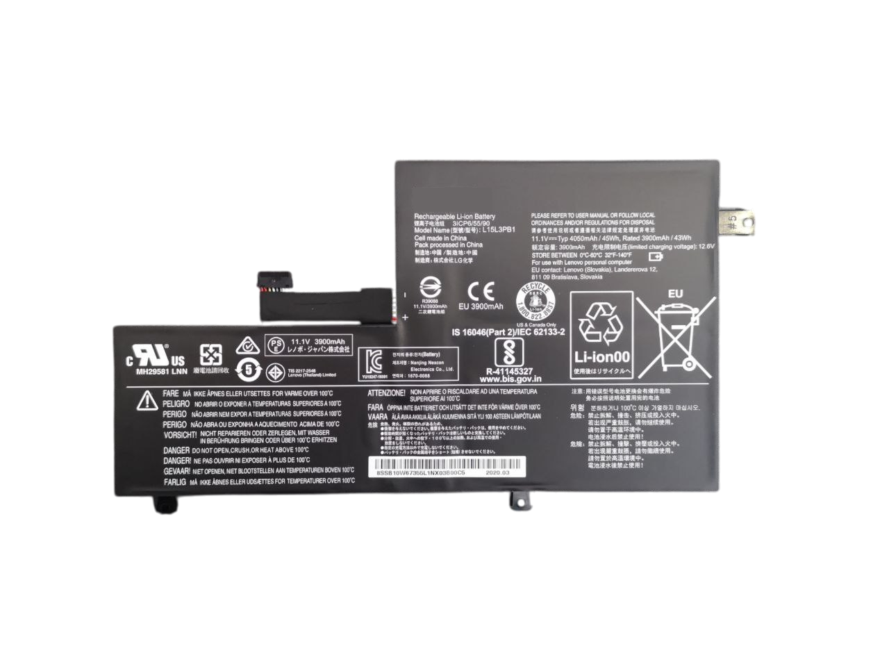 Аккумулятор для Laptop N22-10/N22-20/Touch N22/N23/Yoga N42-20/L15M3PB1/L15L3PB1 4050 mAh 45Wh (26226943)