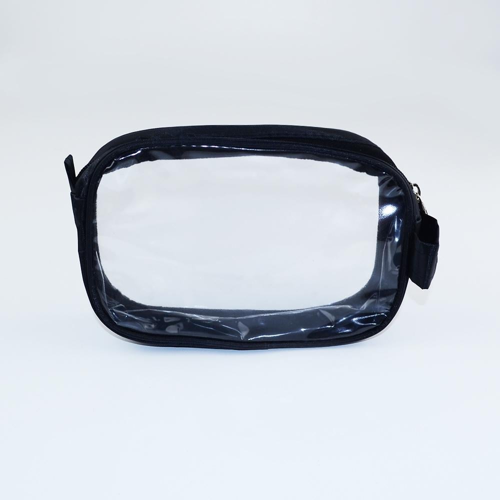 Прозрачная косметичка 19х13х5 см Черный Прозрачная косметичка 19х13х5 см Черный