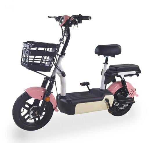 Электроскутер E-Scooter 350W Розовый - фото 1