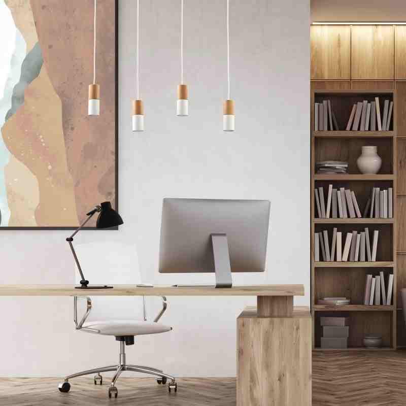 Люстра TK Lighting 6307 Elit White/Wood - фото 2