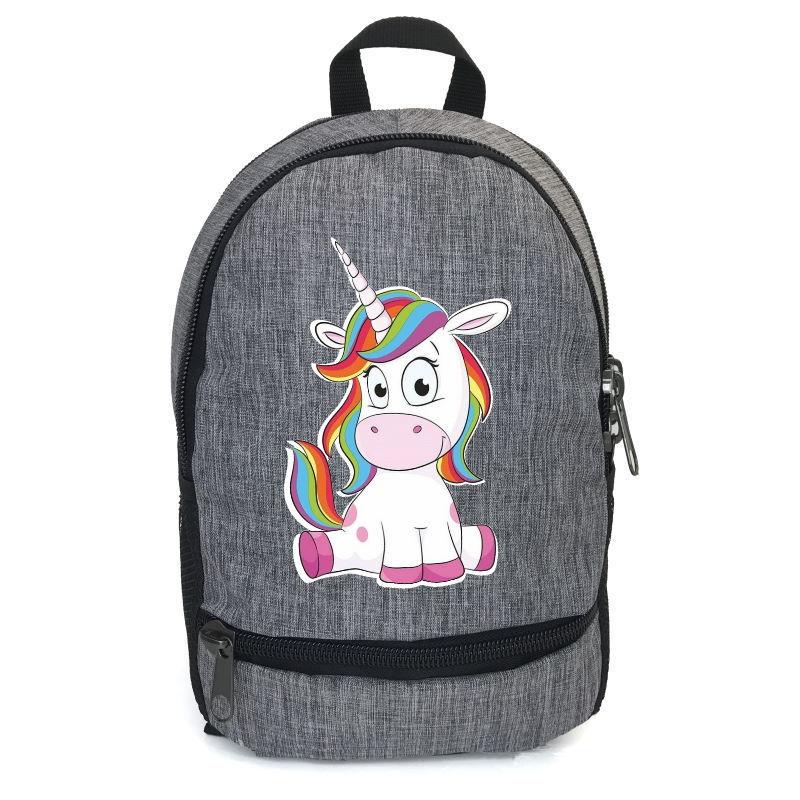 Школьный рюкзак детский Cappuccino Toys EDN-0022 с принтом Unicorn 12,5 л Серый (1369989222)