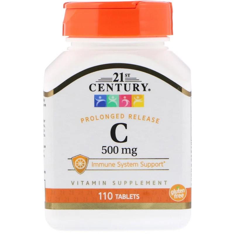Витамины 21st Century Vitamin C Prolonged Release 500 мг 110 таблеток Витамины 21st Century Vitamin C Prolonged Release 500 мг 110 таблеток