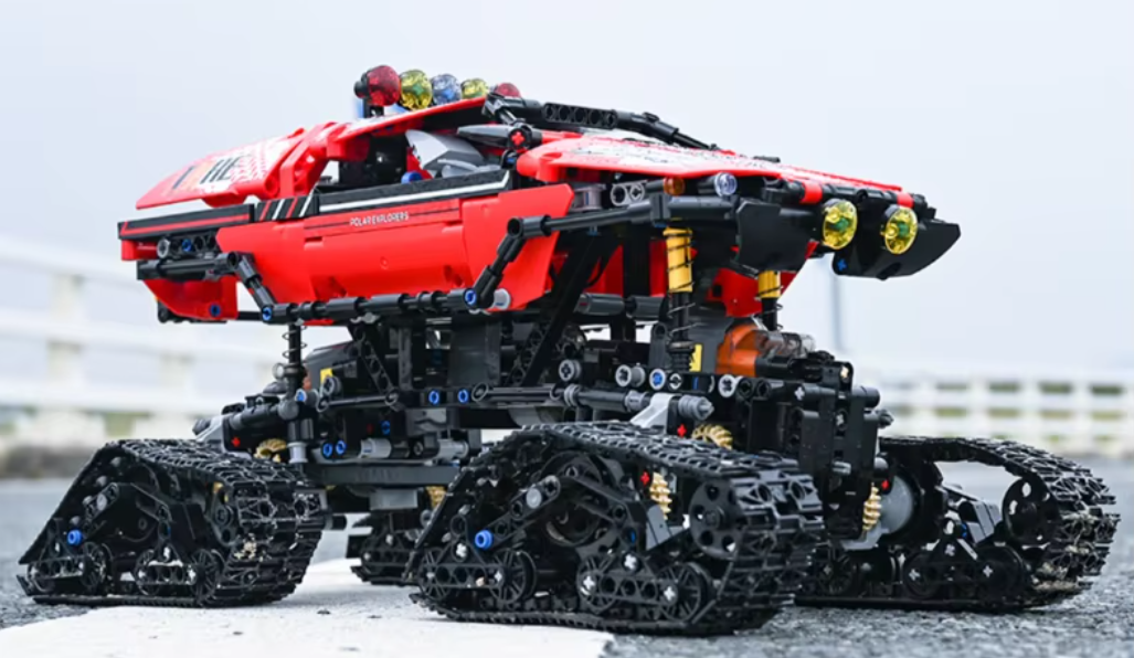 Конструктор Спортивний позашляховик на гусеничному ходу на дистанційному управлінні 1381 деталь Червоний (2402604451) - фото 5 Конструктор Спортивний позашляховик на гусеничному ходу на дистанційному управлінні 1381 деталь Червоний (2402604451) - фото 5