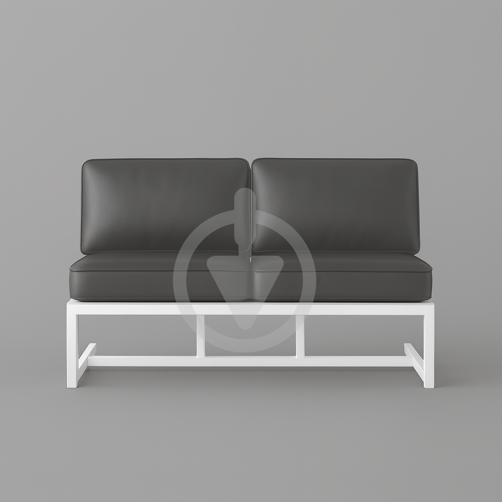 Диван металевий AVVS tech Атлас вуличний лофт екошкіра 156 см Сірий/Білий (30222936) - фото 2 Диван металевий AVVS tech Атлас вуличний лофт екошкіра 156 см Сірий/Білий (30222936) - фото 2