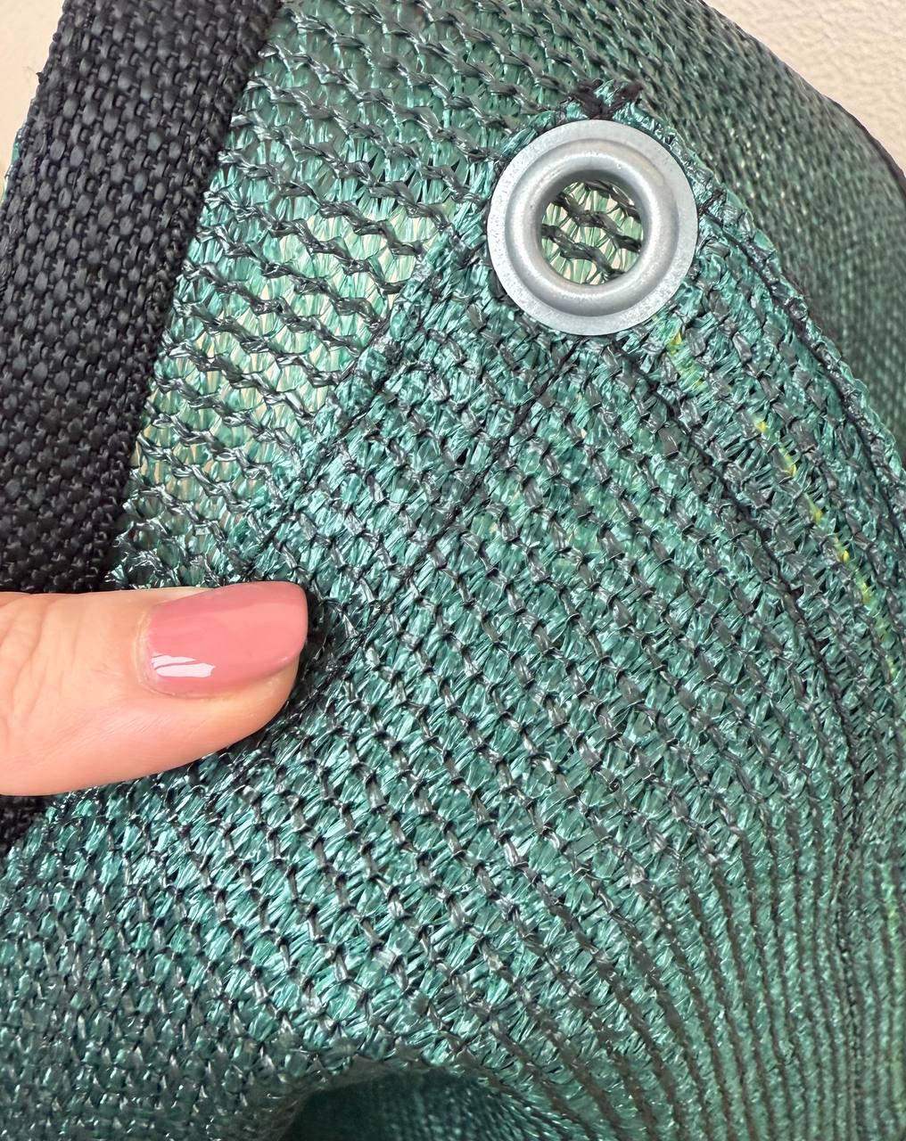 Сетка затеняющая 90% с люверсами 1,5х3 м Зеленый - фото 3