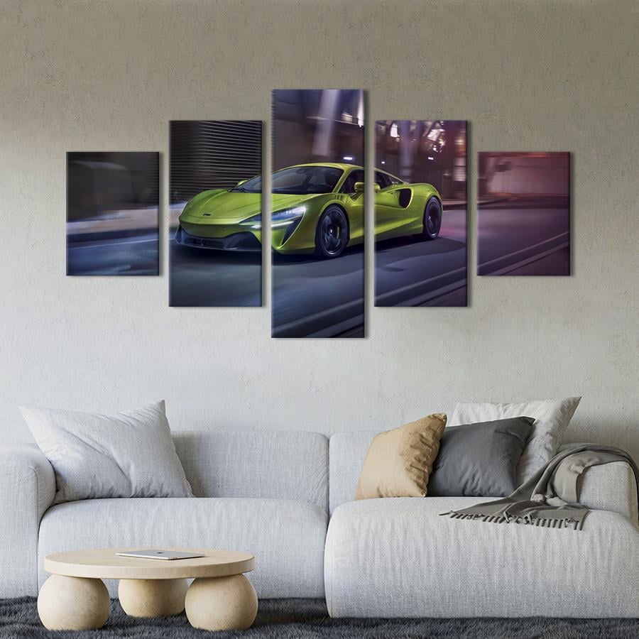 Картина на холсте Стильный гибридный автомобиль McLaren Artura 112x54 см (1275-52)