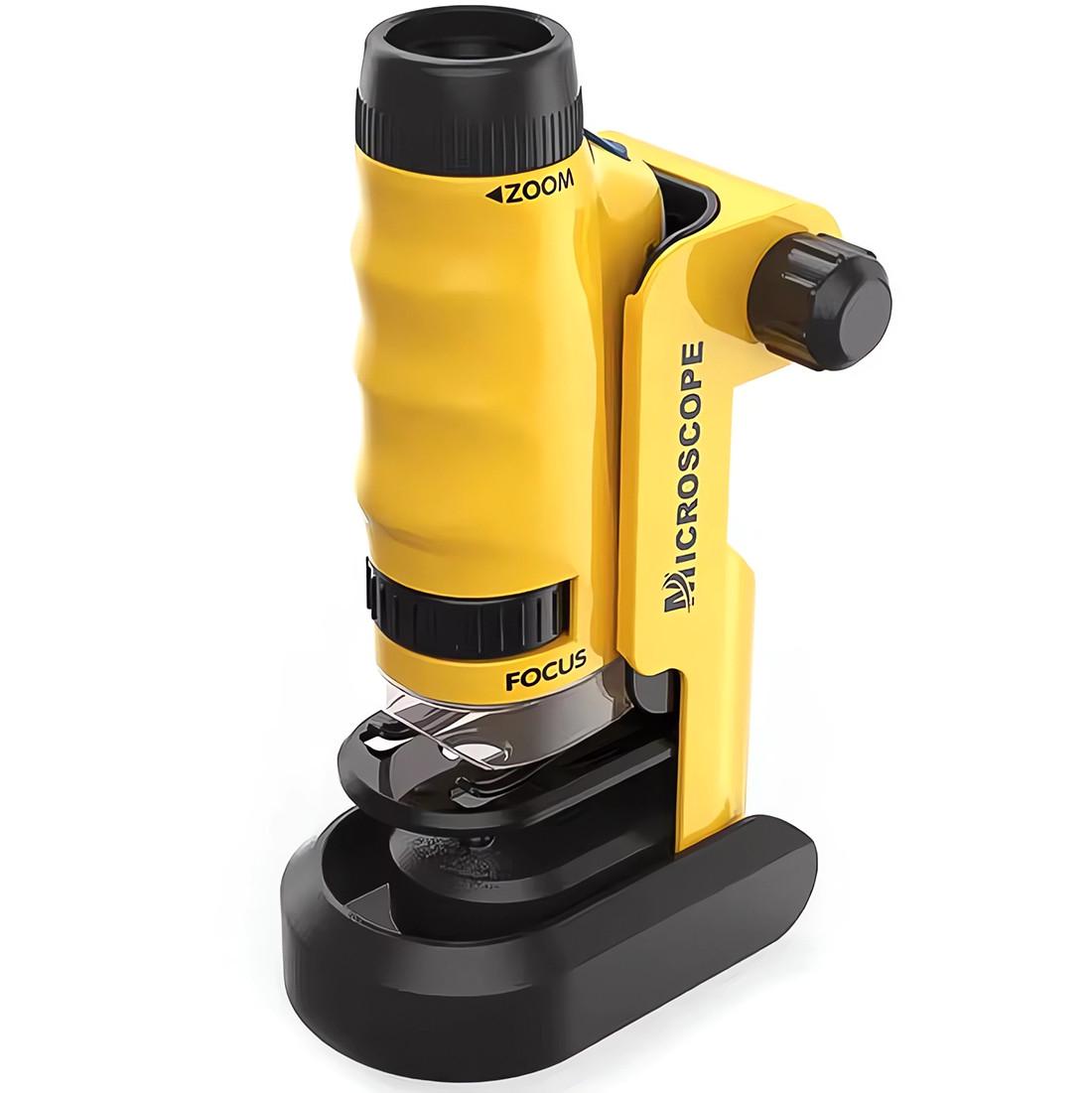 Микроскоп детский OEM 2120A-3 с 120х увеличением и держателем для смартфона Желтый - фото 3 Микроскоп детский OEM 2120A-3 с 120х увеличением и держателем для смартфона Желтый - фото 3