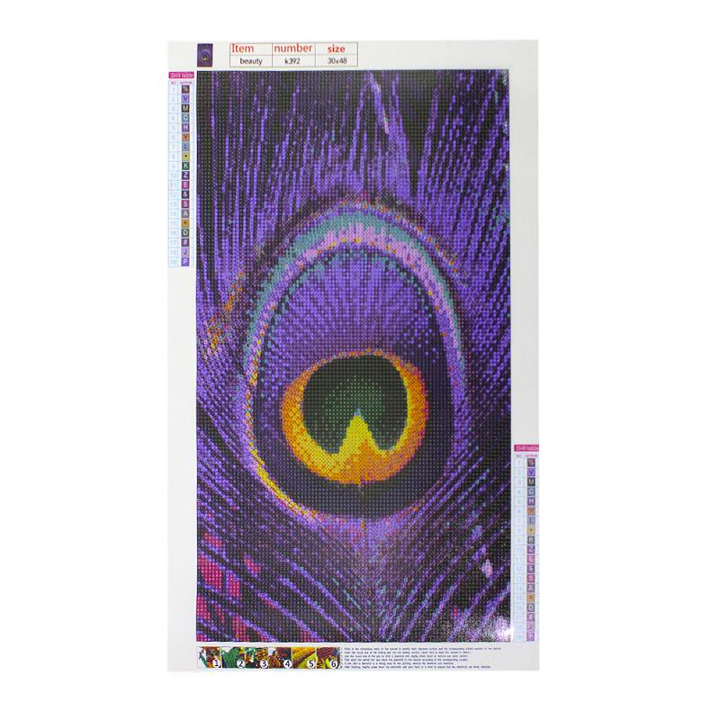 Алмазная мозаика Lesko DIY K392 "Перо Жар-птицы" 30х48см вышивка стразами на холсте Алмазная мозаика Lesko DIY K392 "Перо Жар-птицы" 30х48см вышивка стразами на холсте