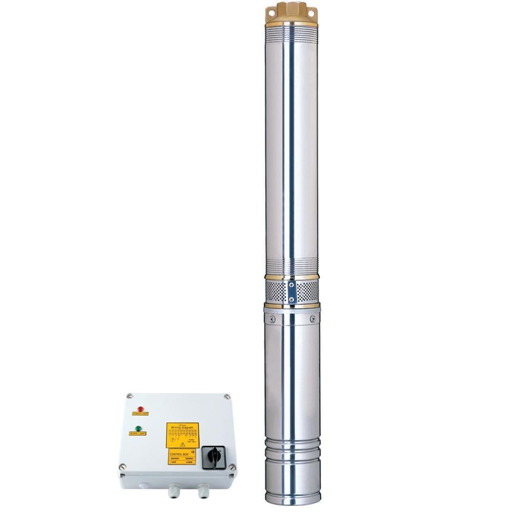 Погружной насос центробежный Dongyin 4SD12/20 380 В 4,0 кВт 126 м 270 л/мин Ø 102 мм из 3х частей (7771763)