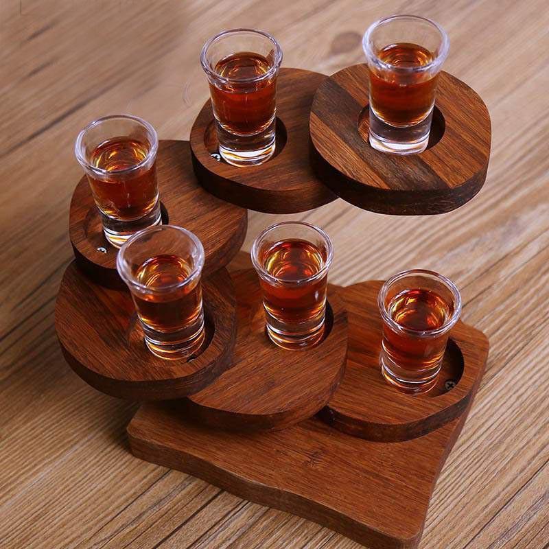 Подставка для рюмок из дерева Паскаль 6 Мускат (НБС-084007)