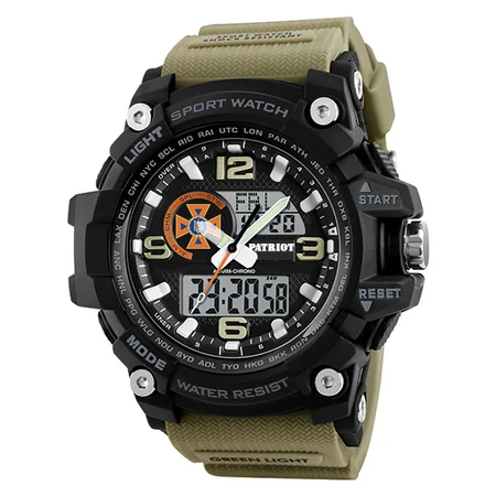 Наручные часы Patriot 012BKKHDSNS ДСНС с коробкой Черный/Хаки