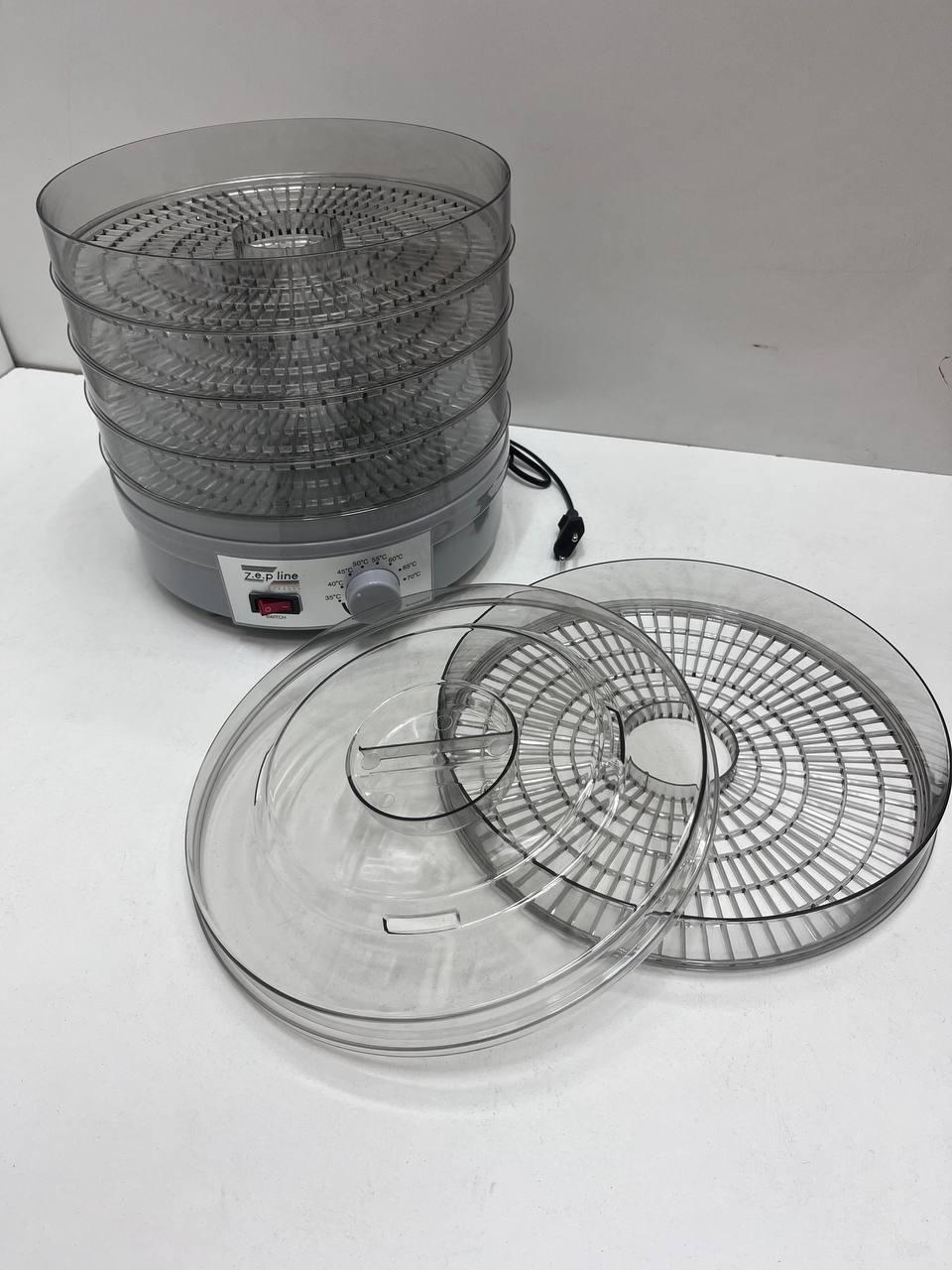 Сушарка для фруктів овочів та інших продуктів Zepline ZP-029 800w Сірий - фото 2