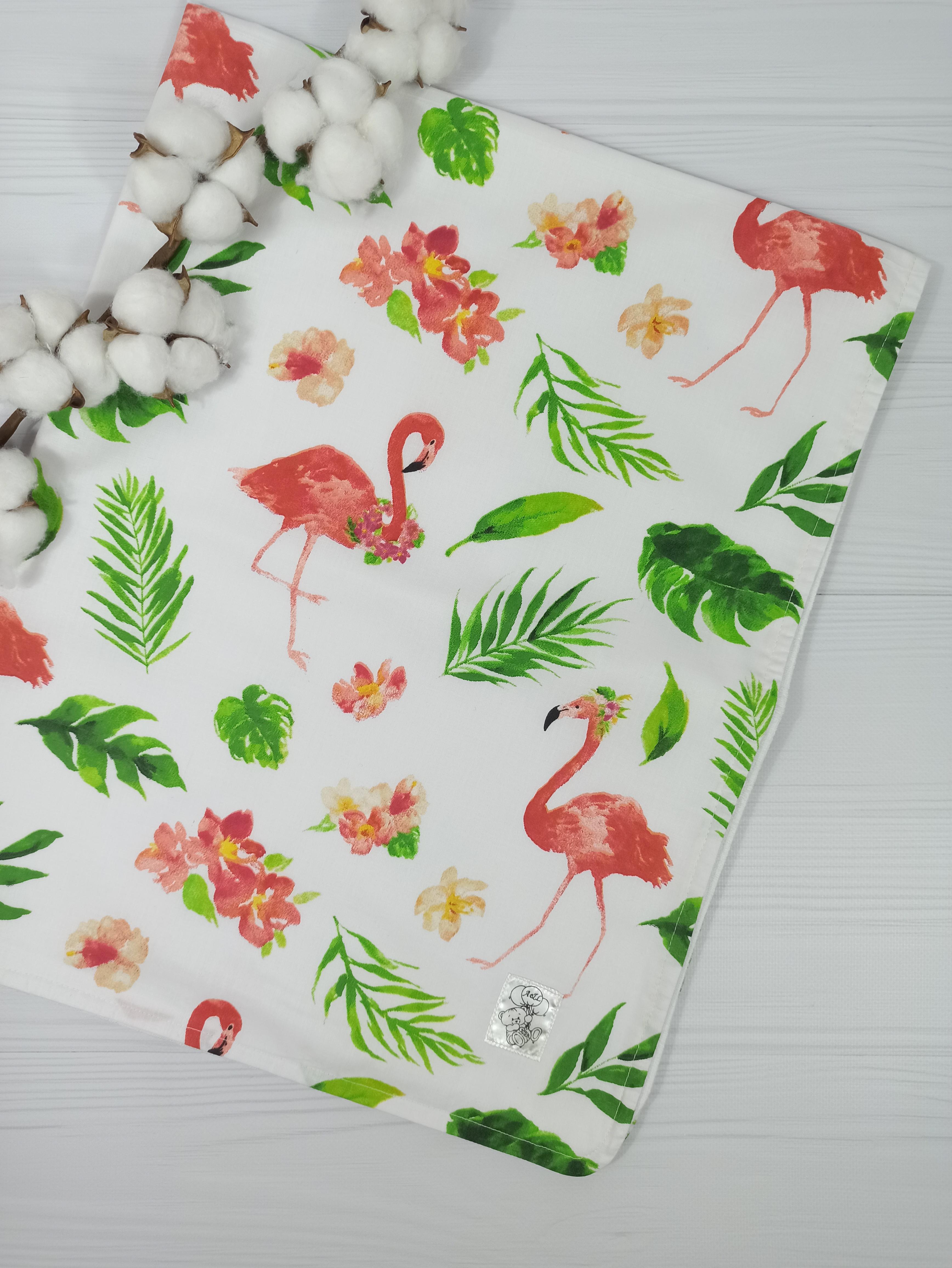 Пеленка детская многоразовая непромокаемая a.l.babybox Фламинго 80x100 см Разноцветный (NV 18137663)