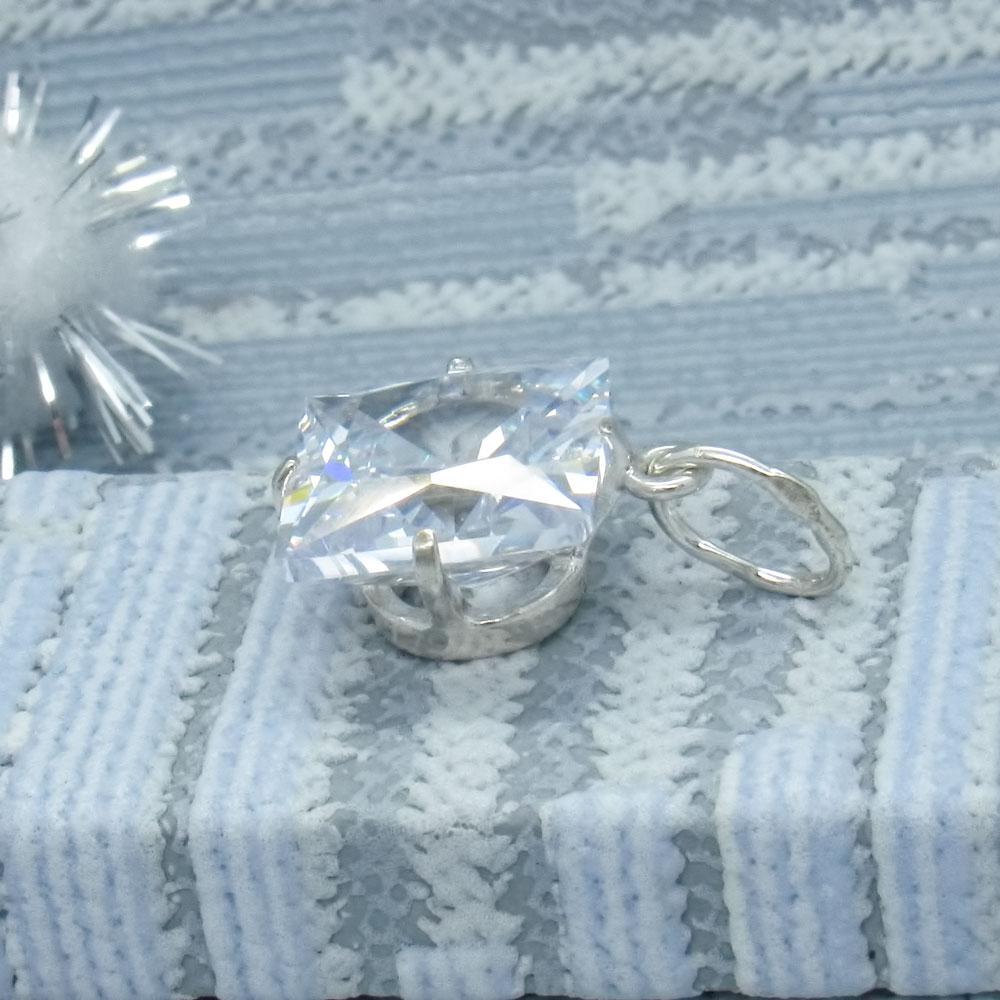 Срібний підвіс з фіанітом Квадрат (1129967504) - фото 5