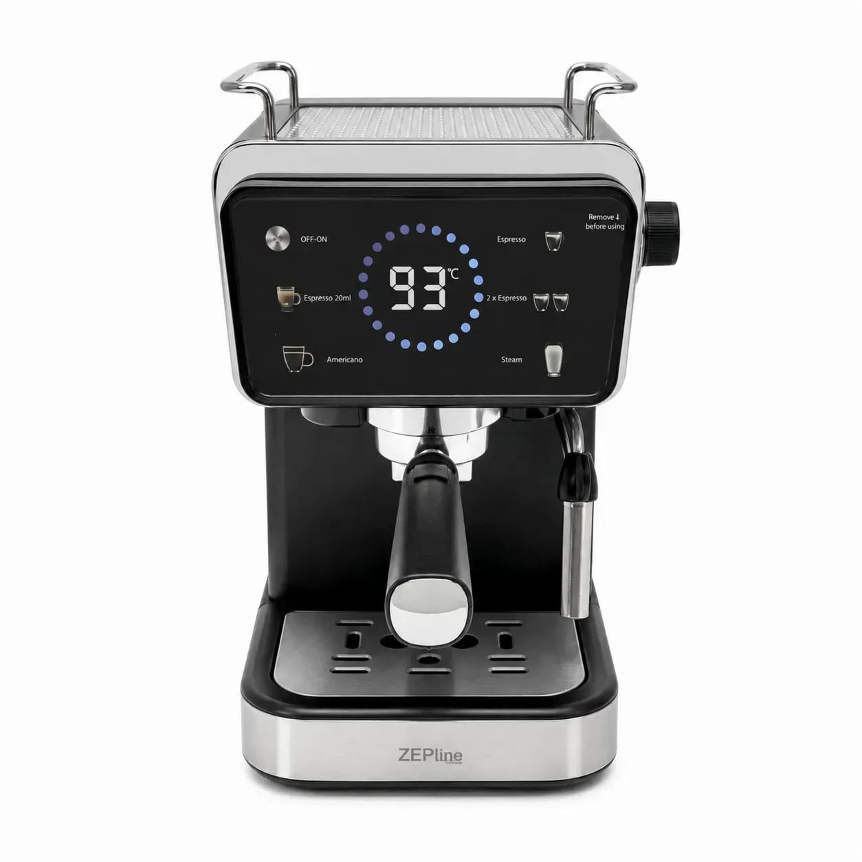 Кофемашина Zepline ZP-6802 2 л 3000 Вт 20 бар эспрессо с функцией холодного кофе