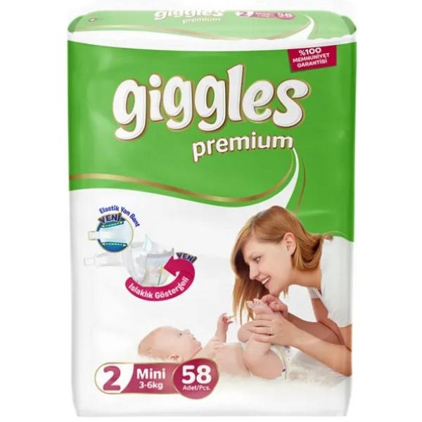 Подгузники Giggles Premium 2 3-6 кг 58 шт. (201587)