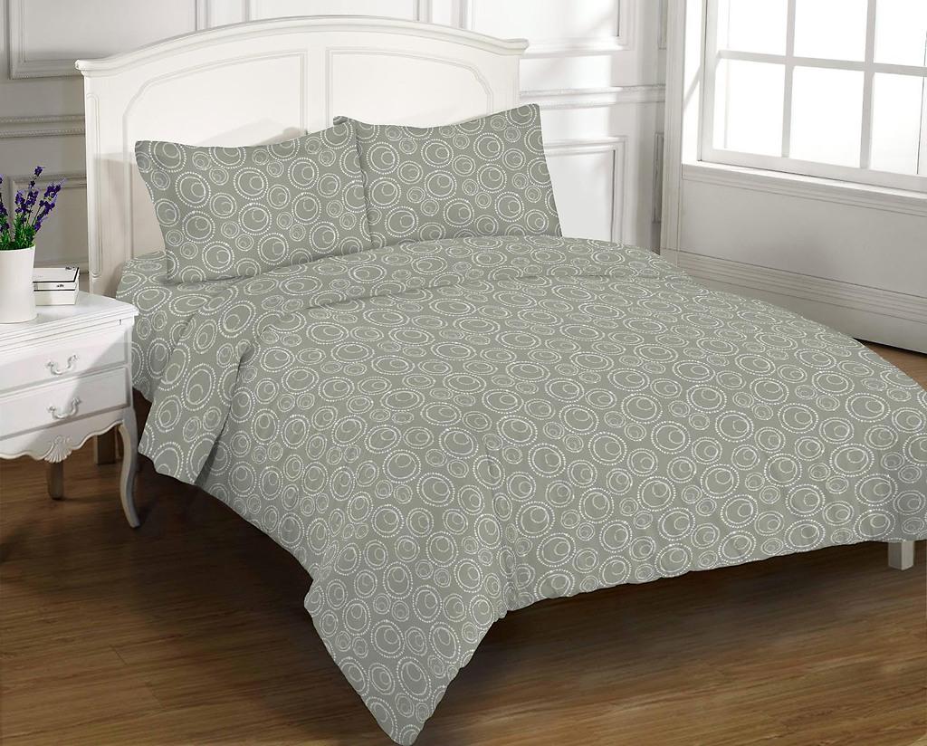 Комплект постельного белья Zastelli Bubble Grey Gold Usa бязь полуторное 145х210 см Серый