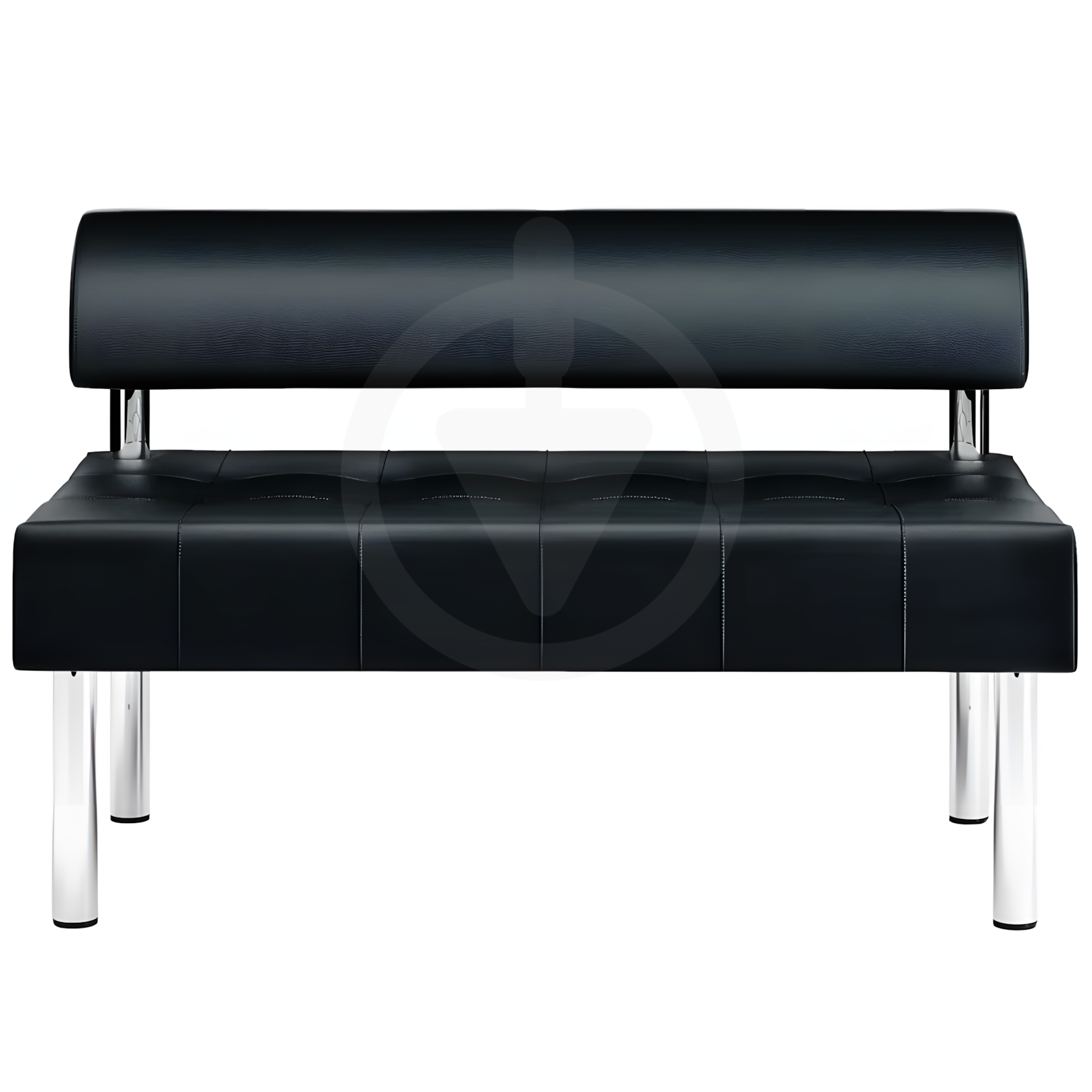 Диван офісний з прошивкою AVVS tech для очікування/приймальної 150 см Чорний (proshit-noga25-75x150-black) - фото 2