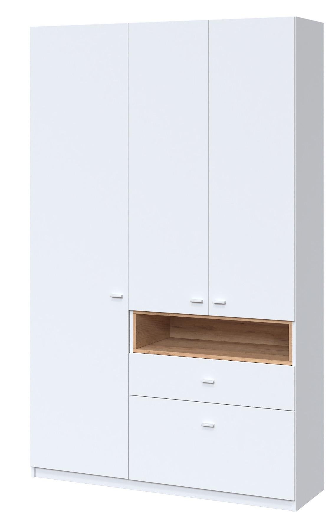 Шафа для одягу Майстер Форм Тетріс лівостороння 1320х376х2000 мм Німфея альба/Крафт золотий (33105) - фото 4 Шафа для одягу Майстер Форм Тетріс лівостороння 1320х376х2000 мм Німфея альба/Крафт золотий (33105) - фото 4