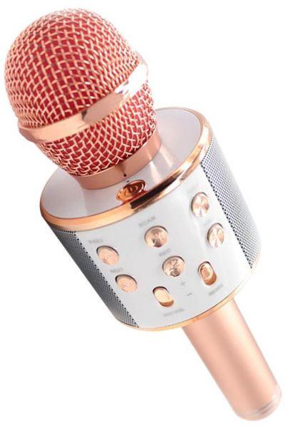 Микрофон для караоке Wster WS-858 Bluetooth беспроводной Розовое золото (322-11) Микрофон для караоке Wster WS-858 Bluetooth беспроводной Розовое золото (322-11)