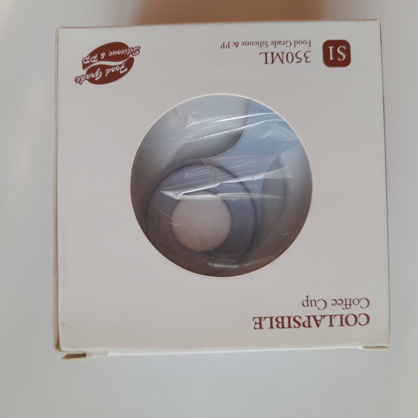 Чашка складана силіконова з кришкою silicon magic cup 350 мл Сірий - фото 3 Чашка складана силіконова з кришкою silicon magic cup 350 мл Сірий - фото 3