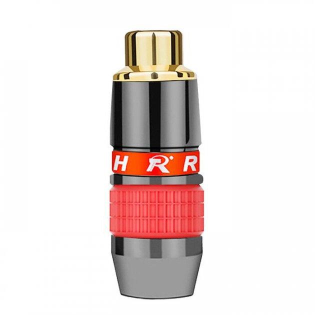 Гніздо RCA під паяння R Connector FreeEnd-RCA Female металевий корпус Black/Red (A48465)