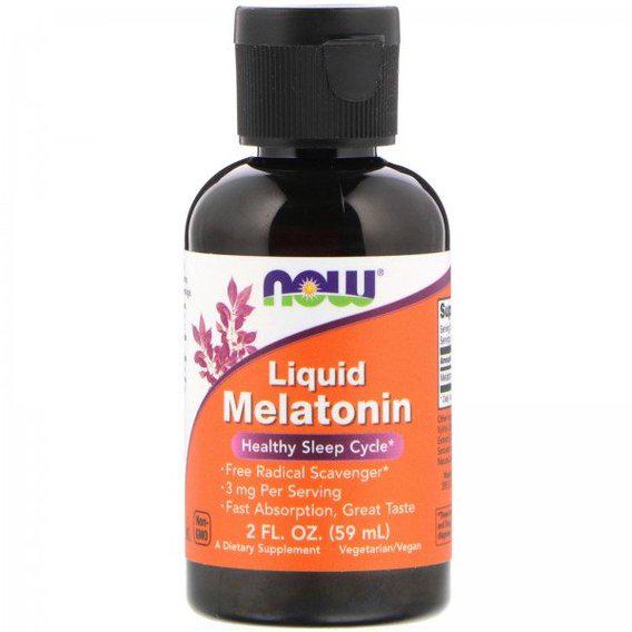 Мелатонін для сну NOW Foods Liquid Melatonin 2 ун. 59 мл