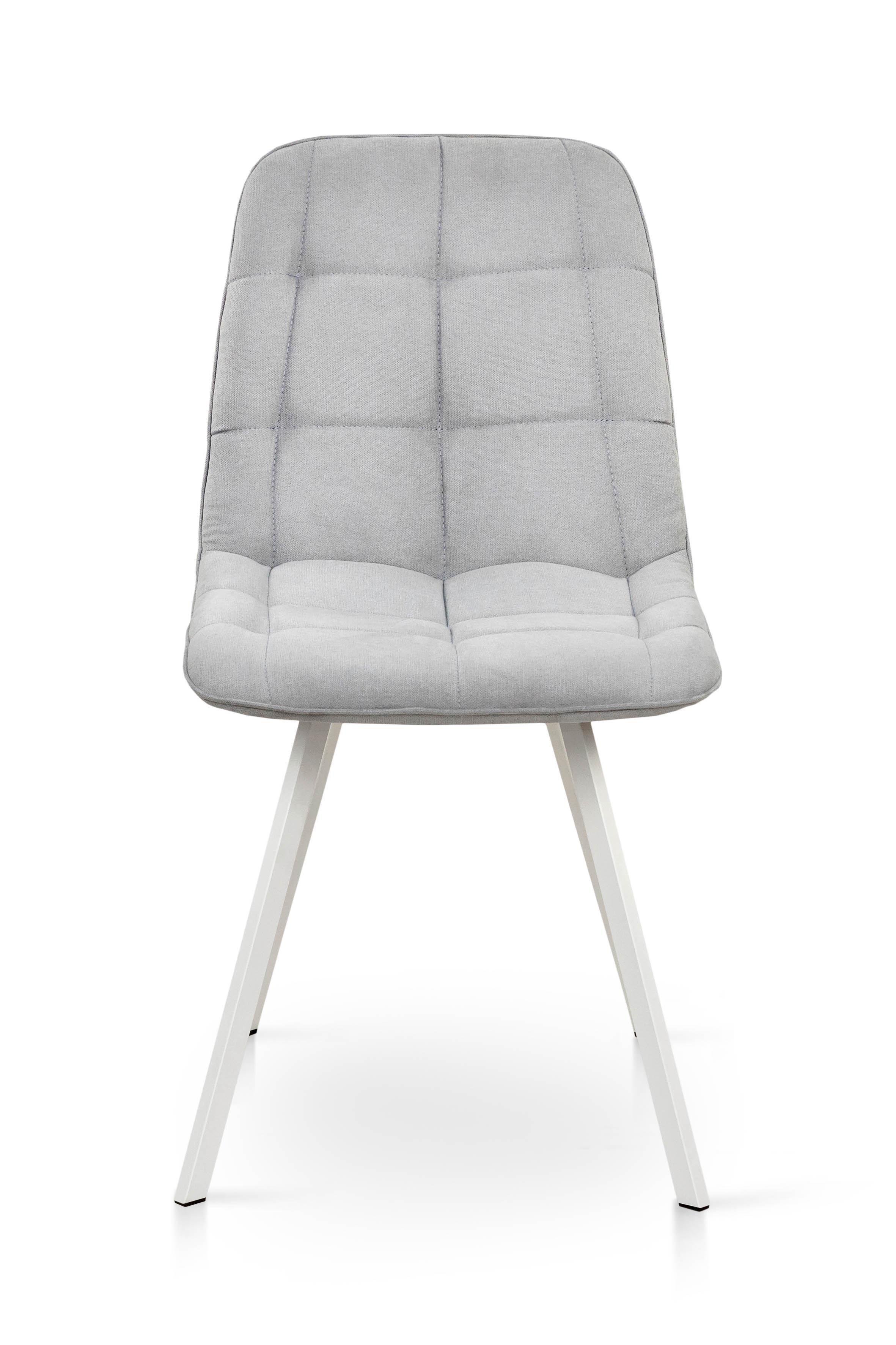 Стілець для кухні та вітальні Фіджи Софт 470х840х580 мм Білий/Світло-сірий (GAА0056045)