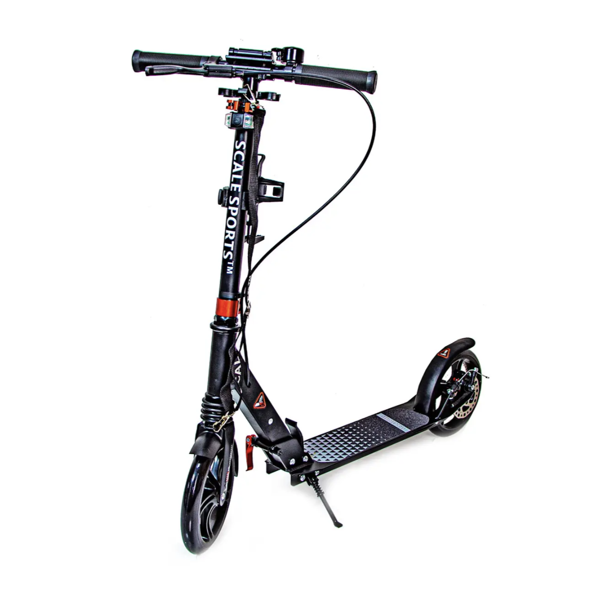 Самокат металлический Scale Sports SS-12 с дисковым тормозом и LED-фонарем Белый (2489481774)