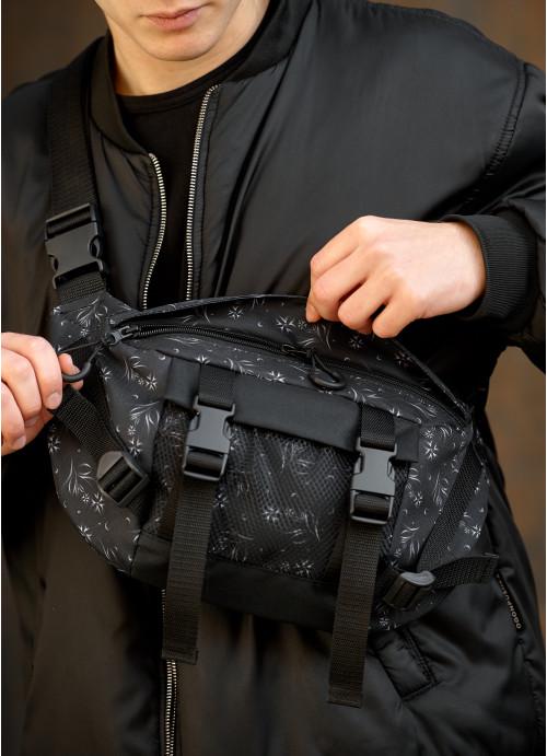 Поясная сумка мужская Sambag тканевая Черный (878038721)