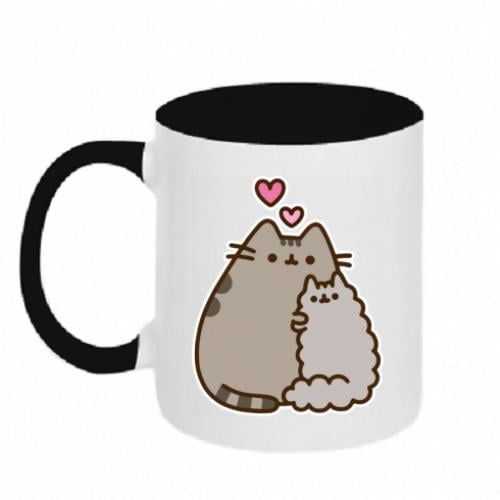 Чашка двухцветная Love Little Pusheen 320 мл Черно-белый (14395251-17-187054)