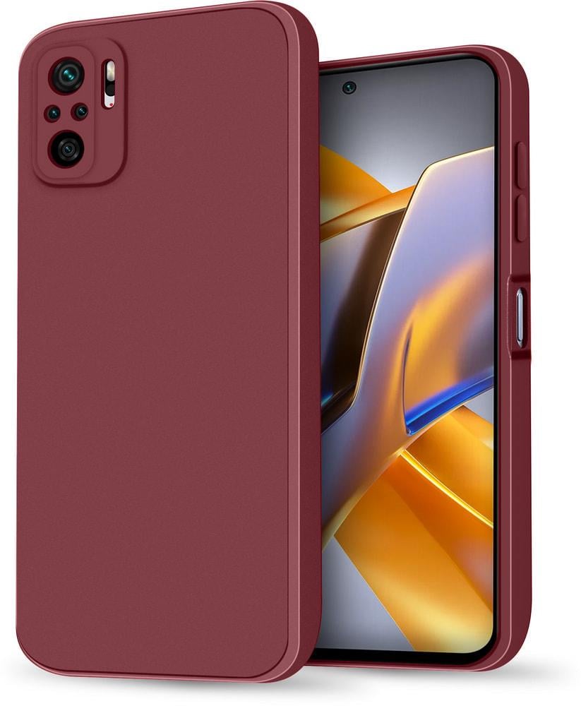 Силиконовый чехол HardCorner Xiaomi Poco M5s (с микрофиброй) Wine (34849-42)
