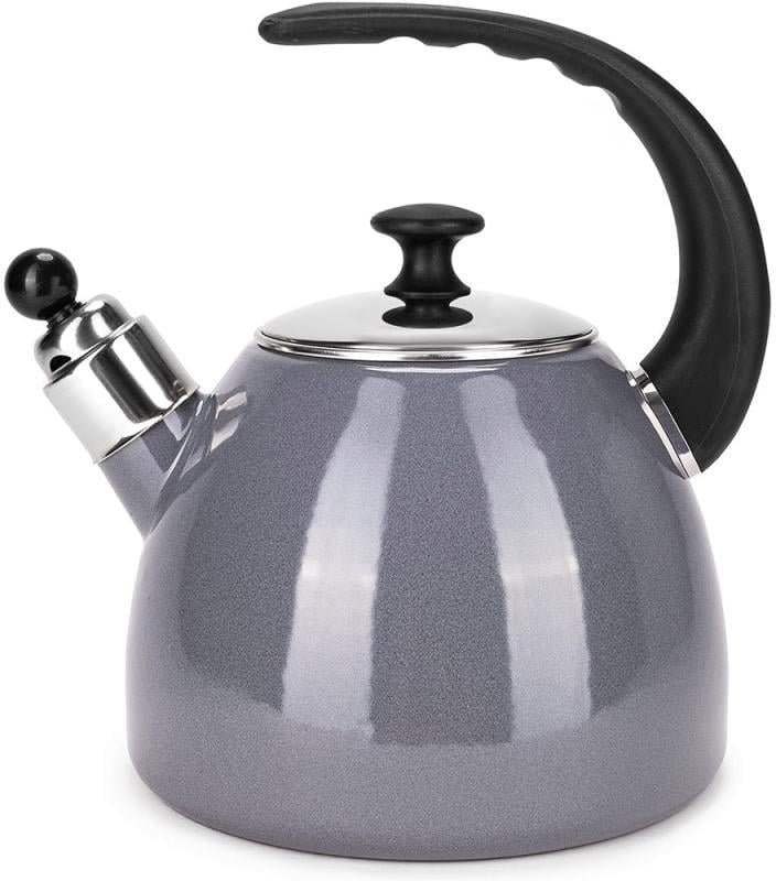 Чайник эмалированный Kamille Boiling Water со свистком 2,5л Серый