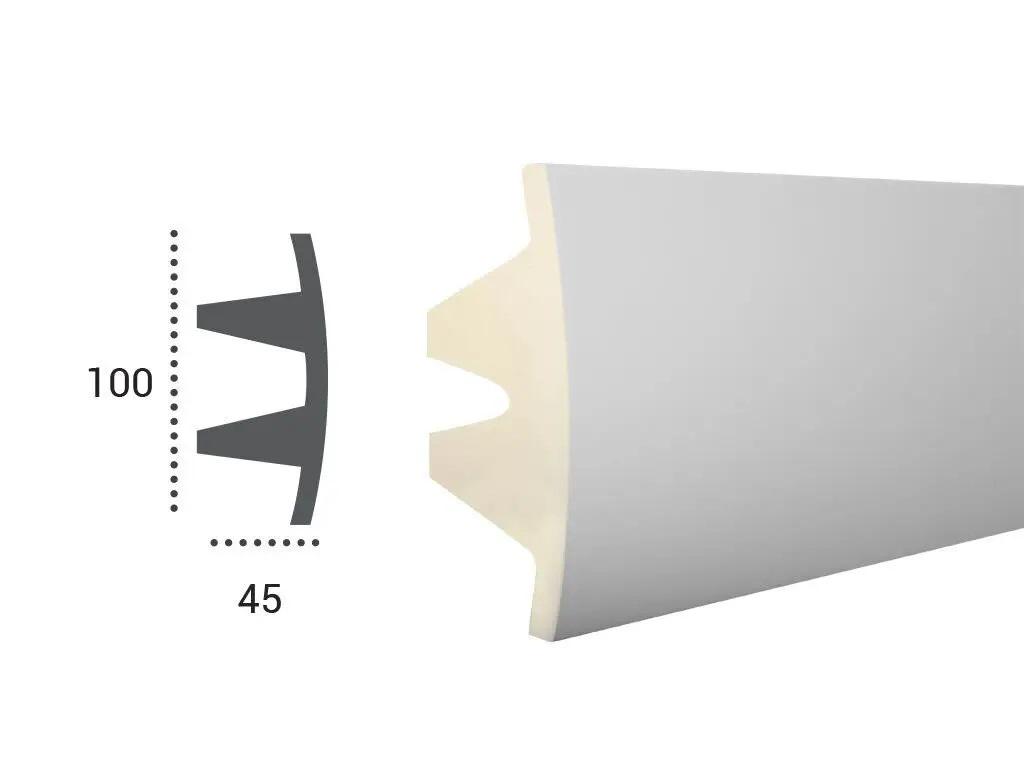 Молдинг полиуретановый Tesori для LED освещения 100x45x2000 мм (KF 503) - фото 2