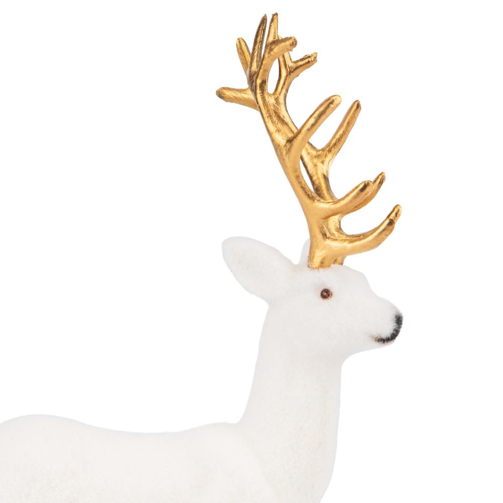 Декоративная Фигура Elisey Бархатный олень 20,5 см Белый (NH-106-K-114) - фото 2
