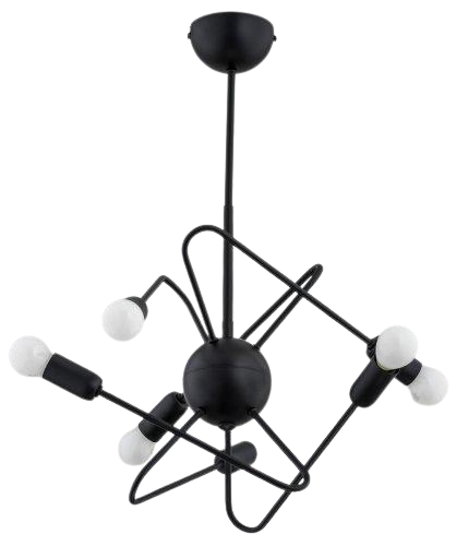 Люстра Alfa Apper Bulb современная черная лофт (25446)