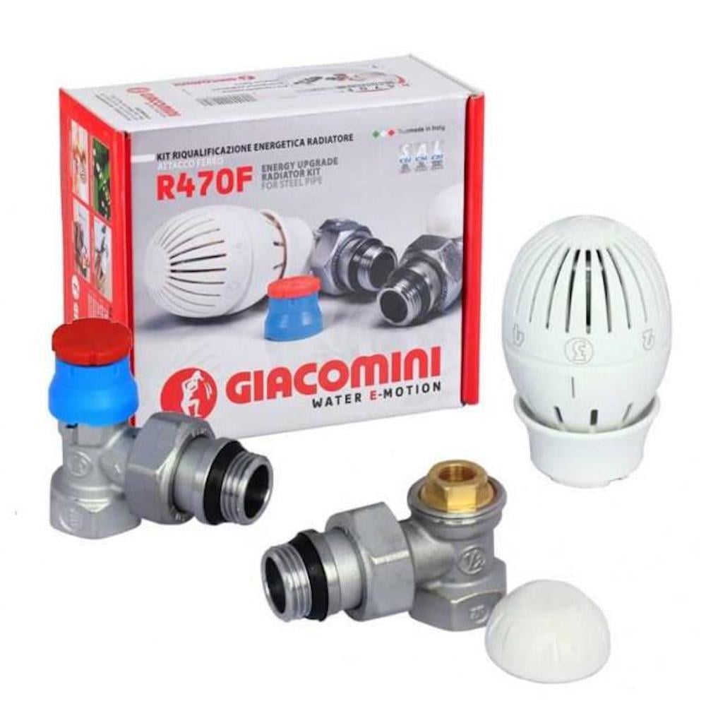 Комплект термостатический угловой Giacomini 1/2"Х1/2" R470FX003 (SW-74367)