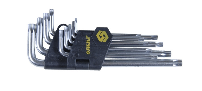 Набір ключів Sigma TORX T10-T50 мм CrV середні з отвором 9 шт. (4022221)