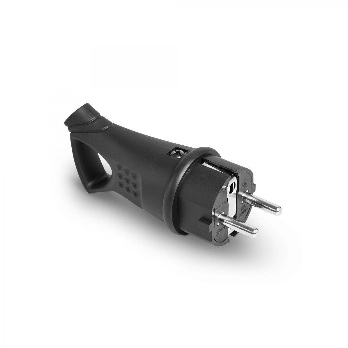 Вилка мережева TITANUM STANDARD IP44 з/з пряма з ручкою 16A Чорний (27849413)