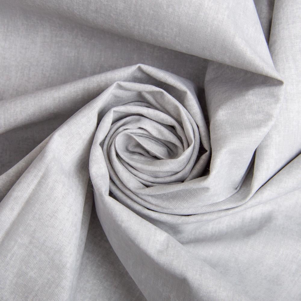 Ткань бязь ранфорс для постельного белья M 01033/2 130 гр/м2 240 см Серый меланж (26170)