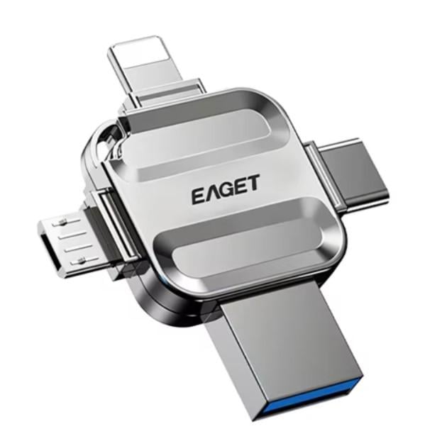 Адаптер для iPhone Android Eaget i71 64 gb 3.0 MicroUSB Type-C Apple Lightning 4 в 1