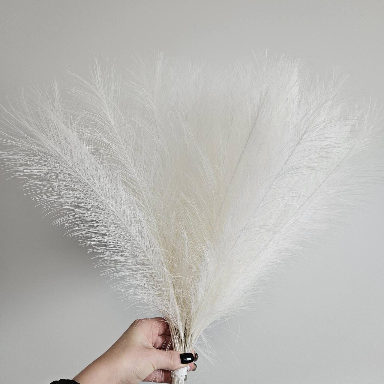 Трава штучна пампасна Букет 10 гілок Білий (2033863750) - фото 2